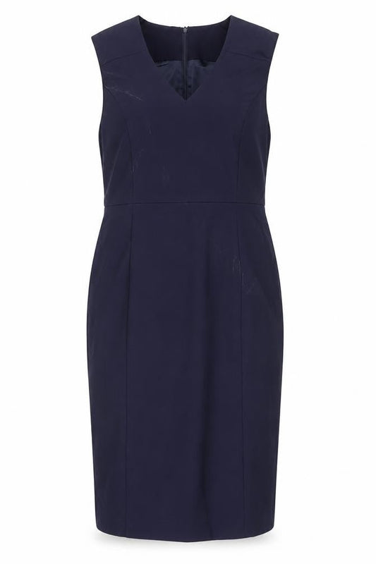 Lennon Courtney Women Blue Size 14 Sleeveless Sheath Work Dress