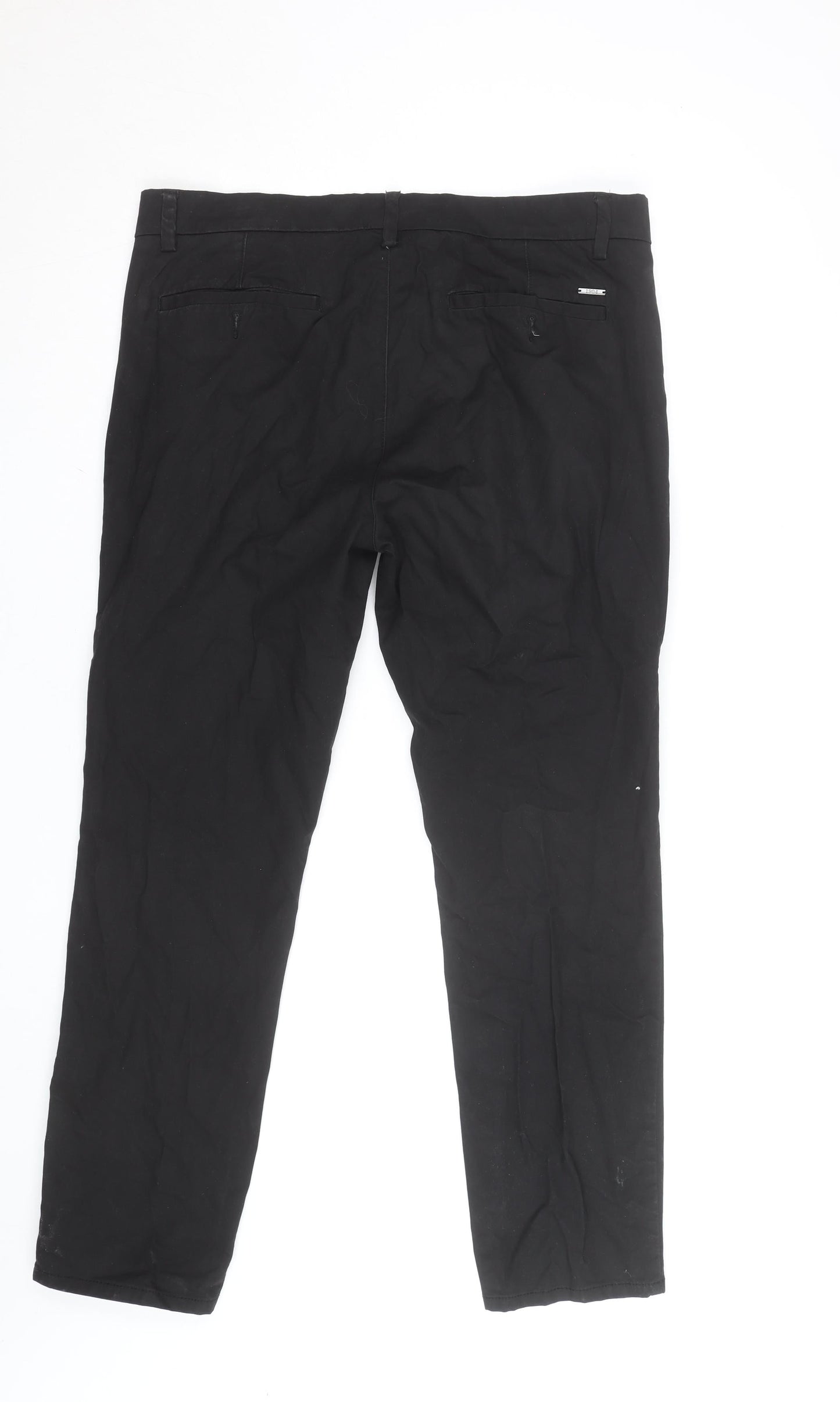 Burton Menswear London Black Slim Fit Chino Trousers Womens Size 20