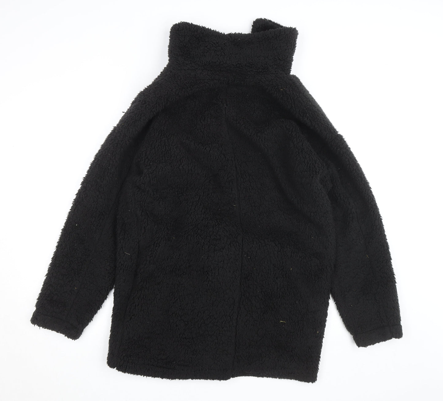Forever 21 Women’s Black Fleece Long Coat Size M