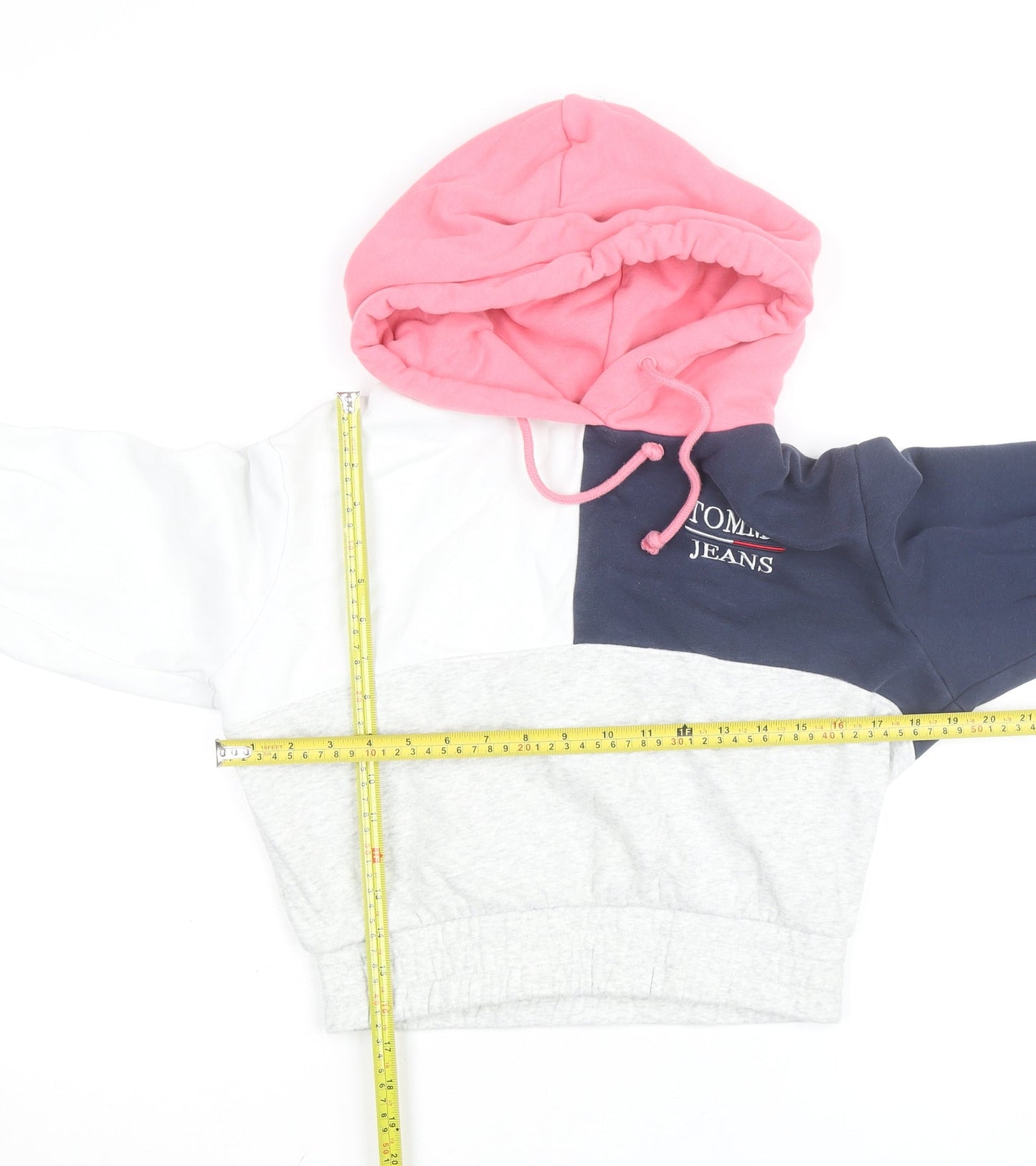 Tommy Jeans Girls Multicoloured 2XS Pullover Colourblock Hoodie