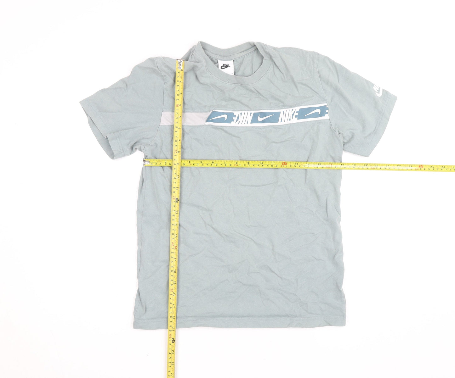 Nike Men's Grey Sports Graphic Print Cotton T-Shirt Size S