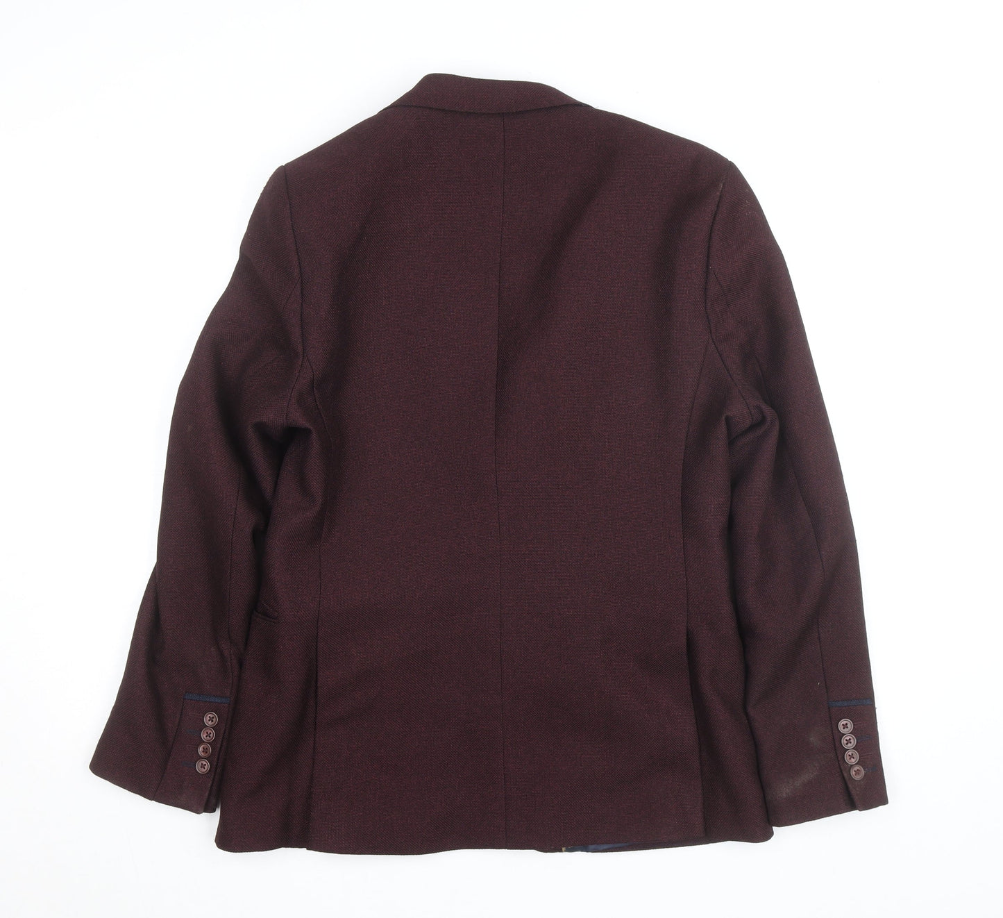 Charles Tyrwhitt Women's Brown Wool Blazer UK 14 Classic Lined Jacket