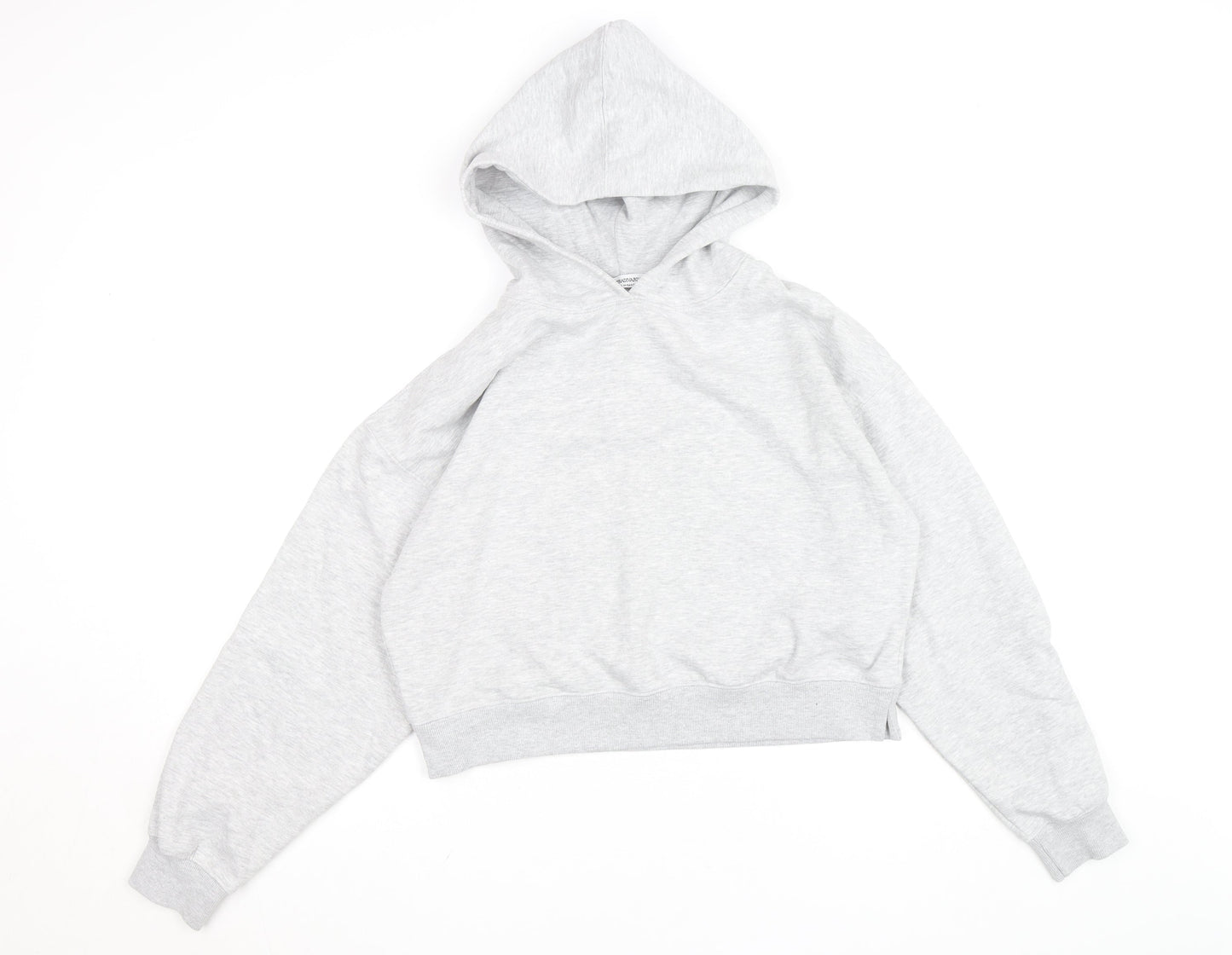 Stradivarius Women’s Grey Pullover Hoodie Size S - Soft Fleece Casual