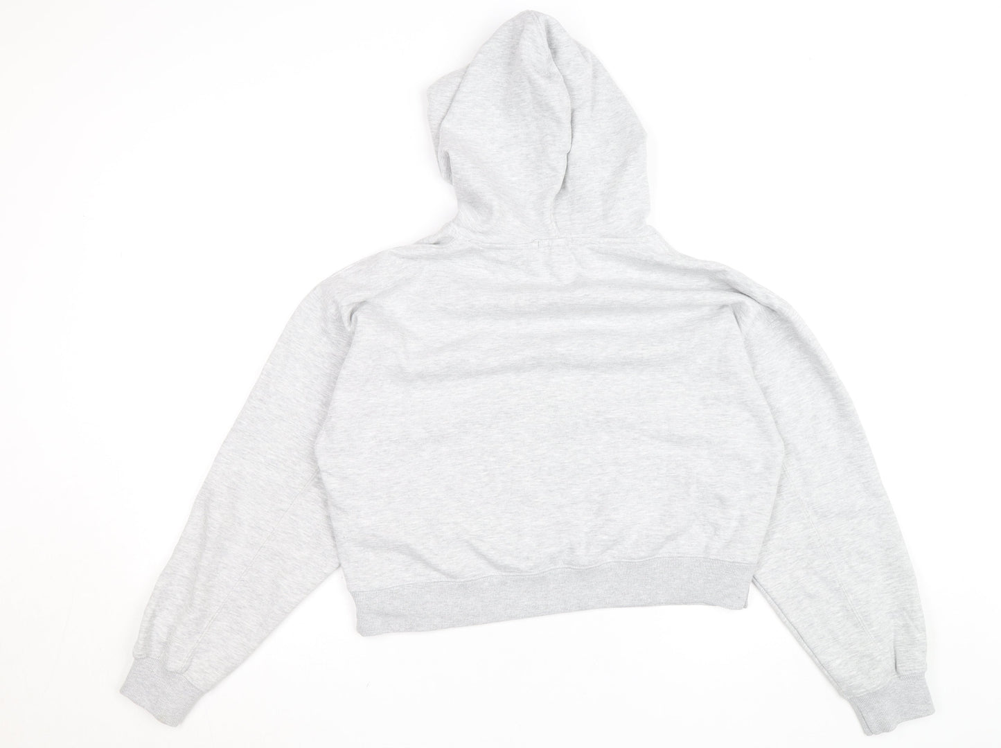 Stradivarius Women’s Grey Pullover Hoodie Size S - Soft Fleece Casual