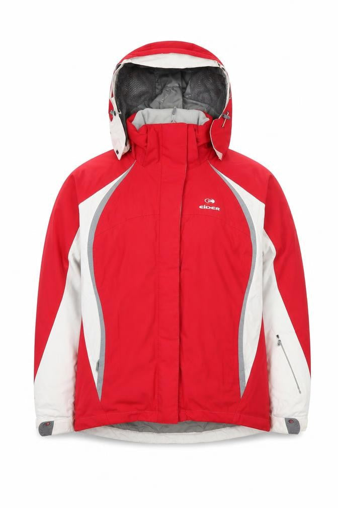 Eider Men's Red Waterproof Ski Jacket Size 38 Hooded Winter Coat