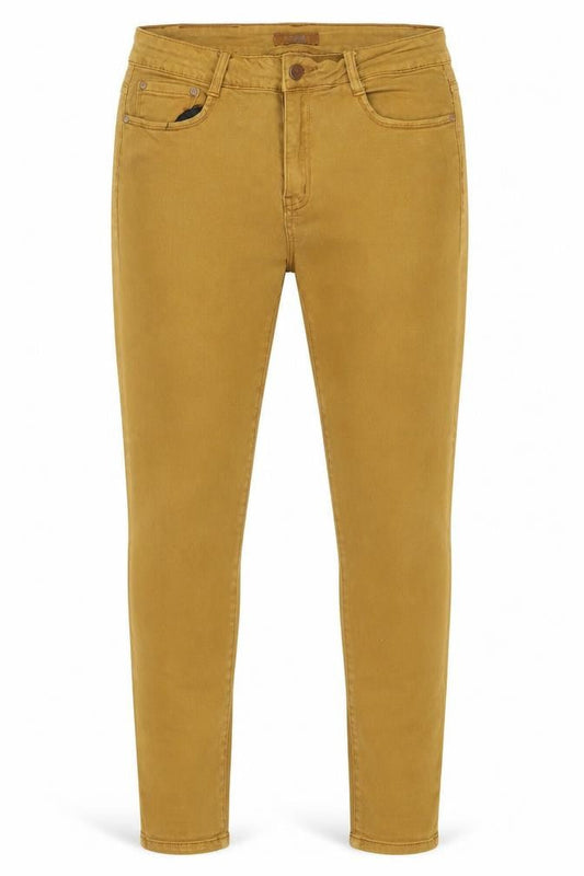 Voggo Men Brown Slim Fit Skinny Denim Jeans Size L