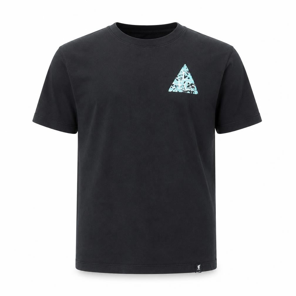 Nike Men Black Graphic Sports T-Shirt Medium Cotton Crew Neck