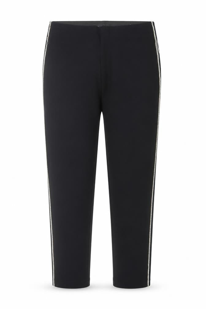 Zara Women Black XL Stretch Skinny Leggings Trousers with Side Zip Trim