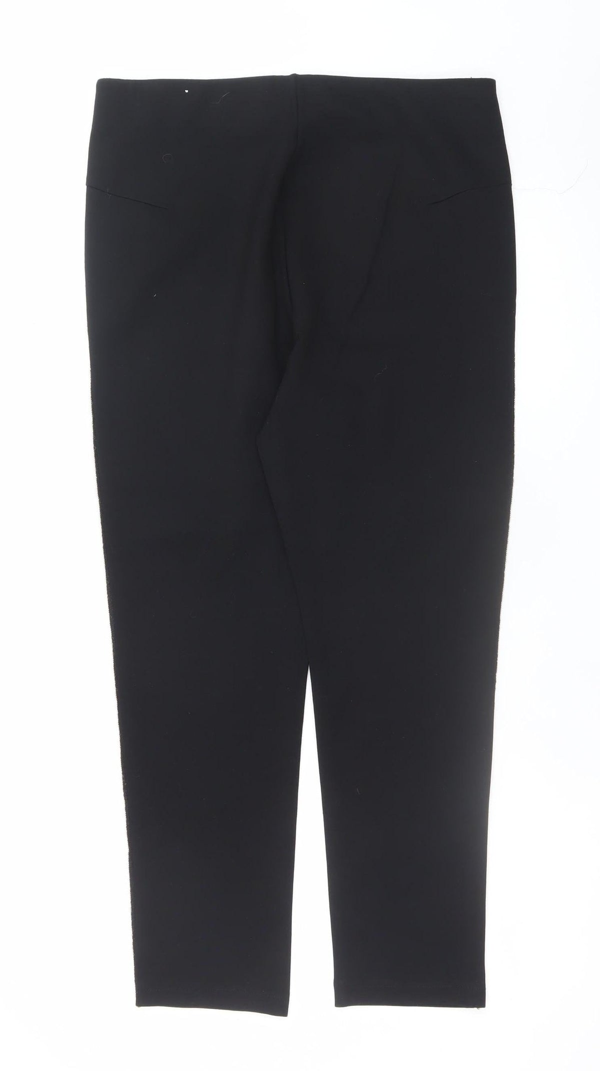 Zara Women Black XL Stretch Skinny Leggings Trousers with Side Zip Trim