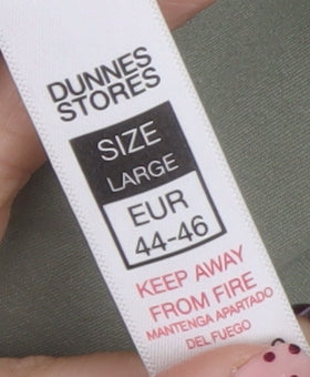 Dunnes Stores Women’s Green Cropped Cotton Trousers L