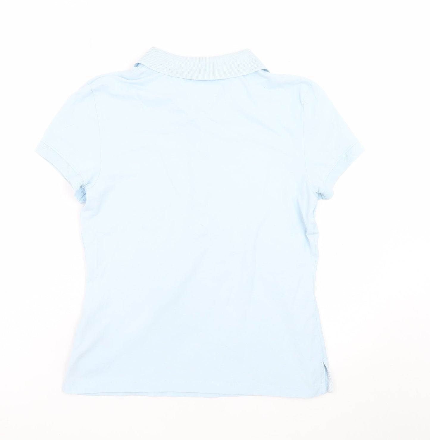 Tommy Hilfiger Women Blue Polo Shirt M Collared Slim Fit