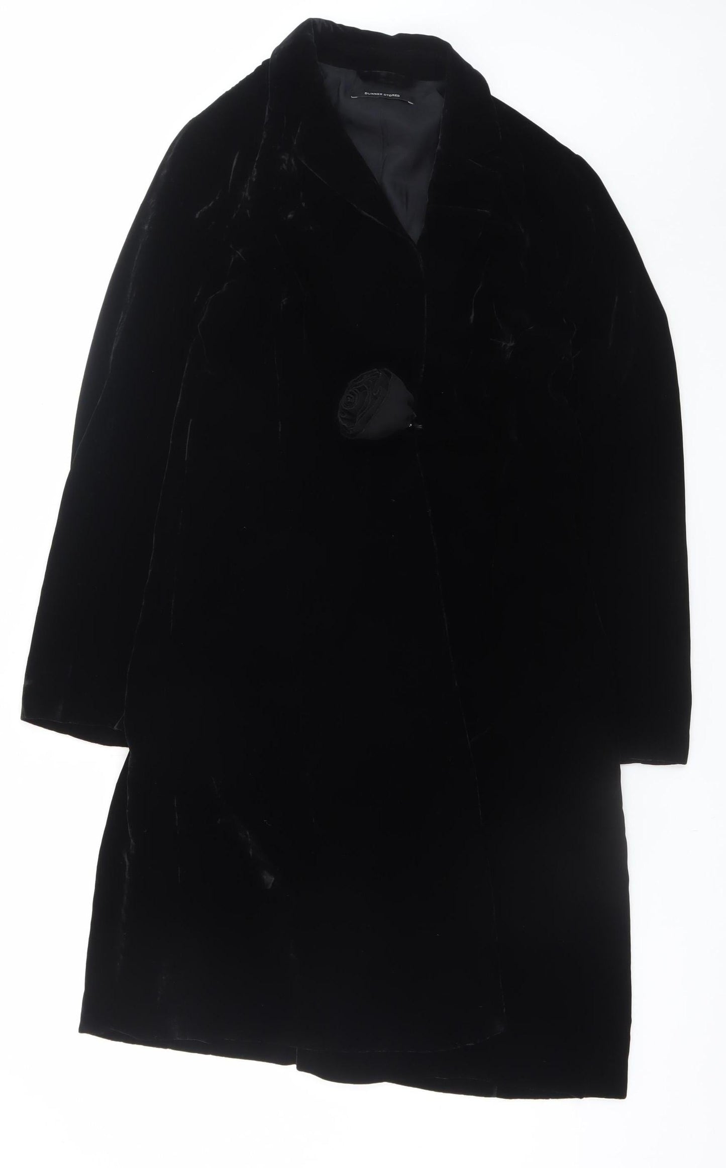 St Bernard Women Black Size 12 Velvet Sheath Dress Long Sleeve Formal
