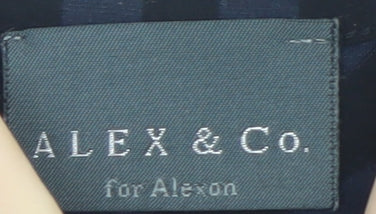Alex & Co Women Blue Striped Jersey Blouse UK 12 3/4 Sleeve