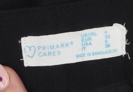 Primark Cares Women Black Size 4 Dress Pants Straight Leg Trousers