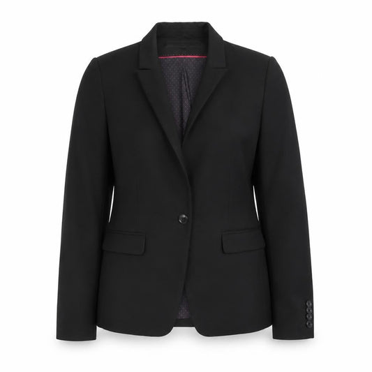 Next Women Black Tailored Single-Breasted Blazer Size 14