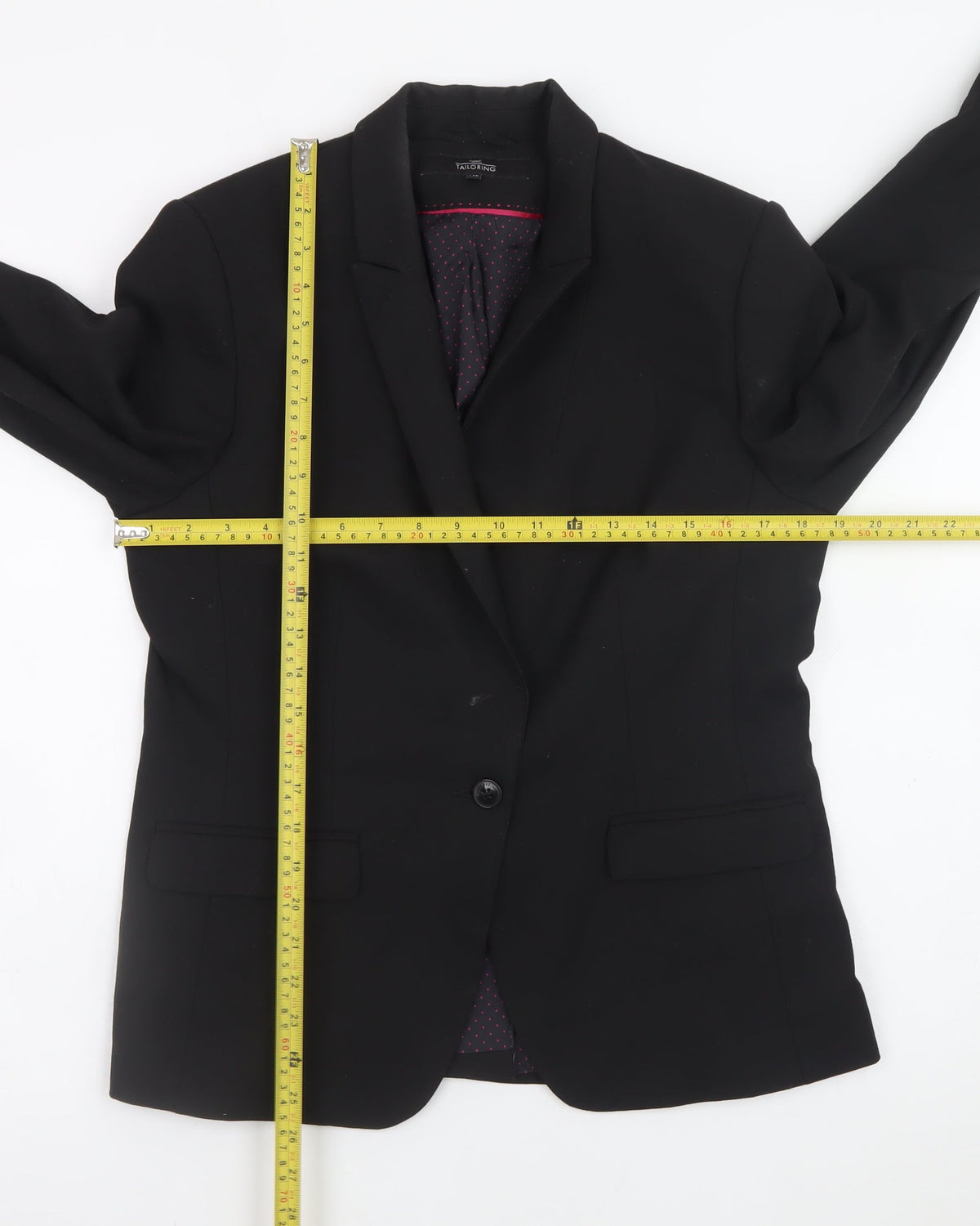 Next Women Black Tailored Single-Breasted Blazer Size 14