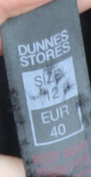 Dunnes Stores Women Black Regular Fit Two-Button Blazer Size 12