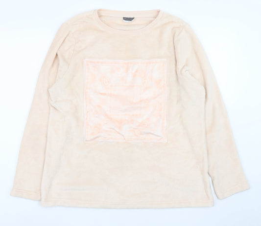 Beloved Women Beige Fleece Long Sleeve Pyjama Top L