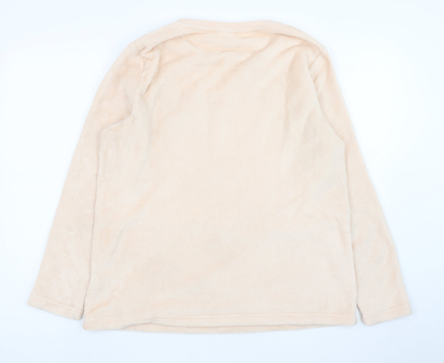 Beloved Women Beige Fleece Long Sleeve Pyjama Top L