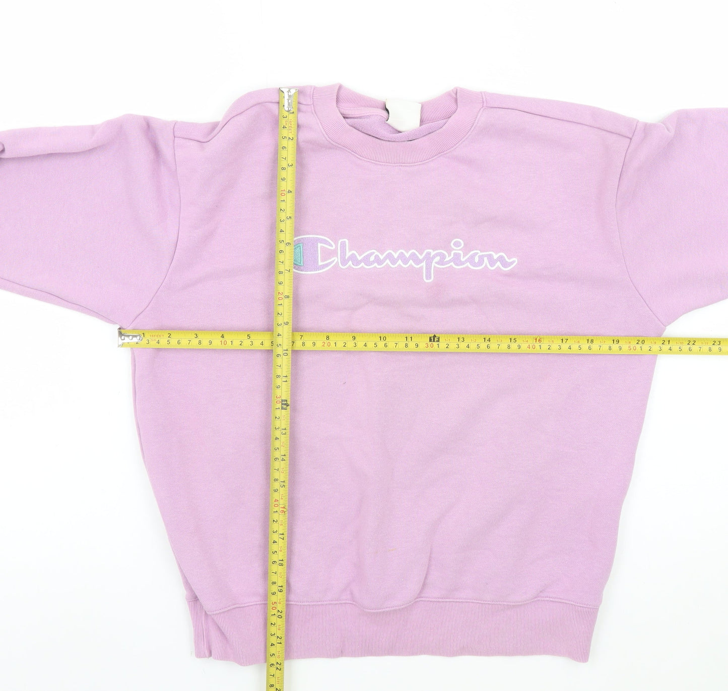 Champion Women's Pink Pullover Sweatshirt Small Cotton Blend