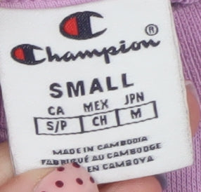 Champion Women's Pink Pullover Sweatshirt Small Cotton Blend