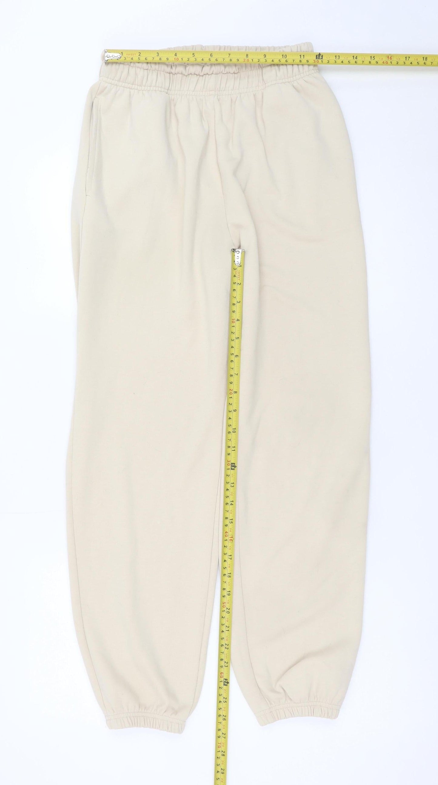Dunnes Stores Women’s Beige XS Elastic Waist Fleece Sweatpants