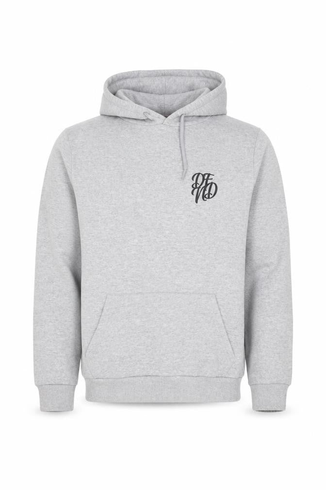 DFND Men’s Grey Pullover Hoodie M Regular Fit Logo Sweatshirt