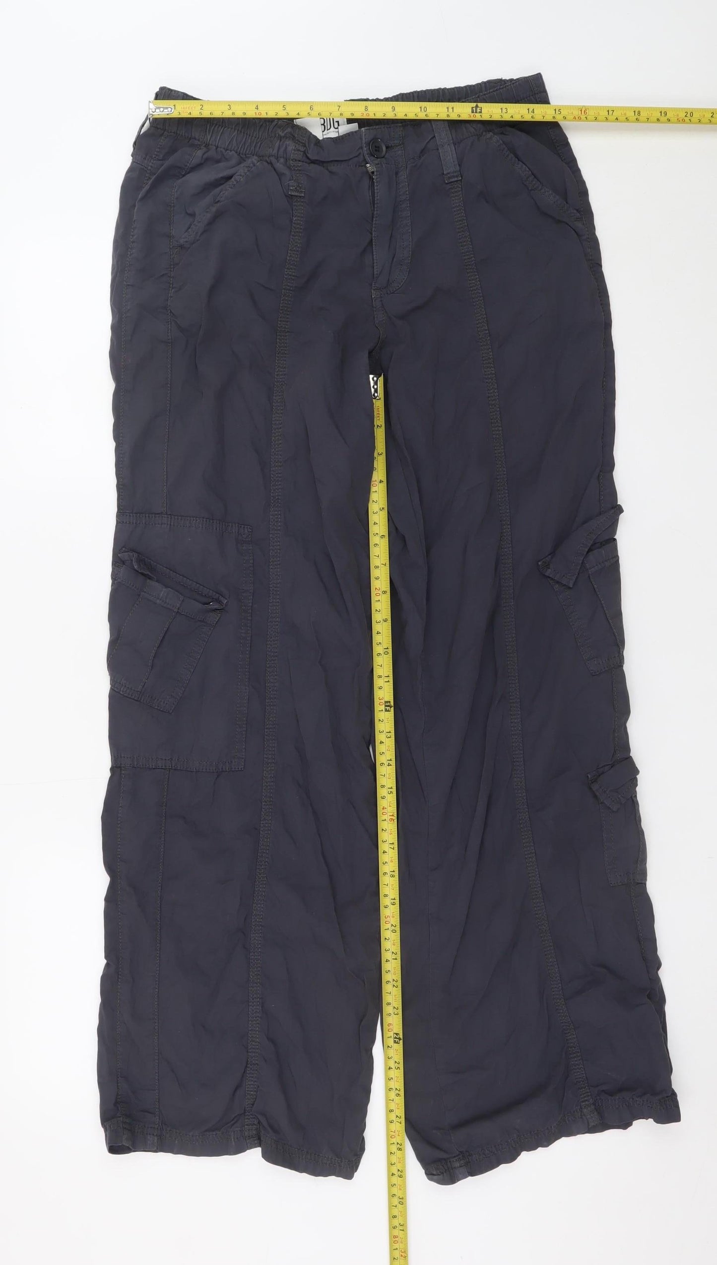 BDG Urban Outfitters Men's Black Cargo Trousers M Regular Cotton