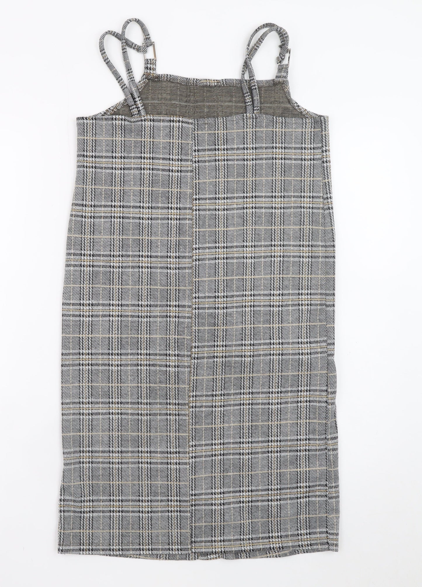 Primark Teens Grey Check Pinafore Dress 12-14 Adjustable Straps