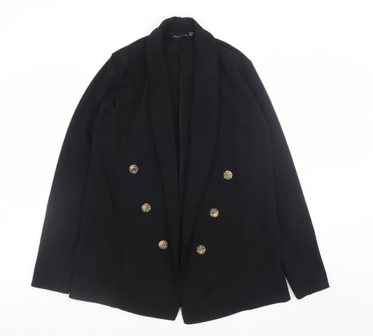 PrettyLittleThing Women’s Black Slim Fit Double Button Blazer UK 6