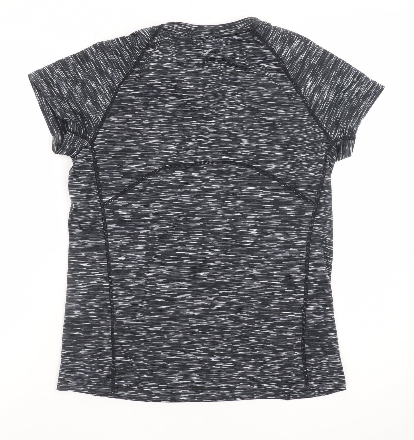 Atmosphere Womens Black Grey Short Sleeve Activewear T-Shirt Size 8