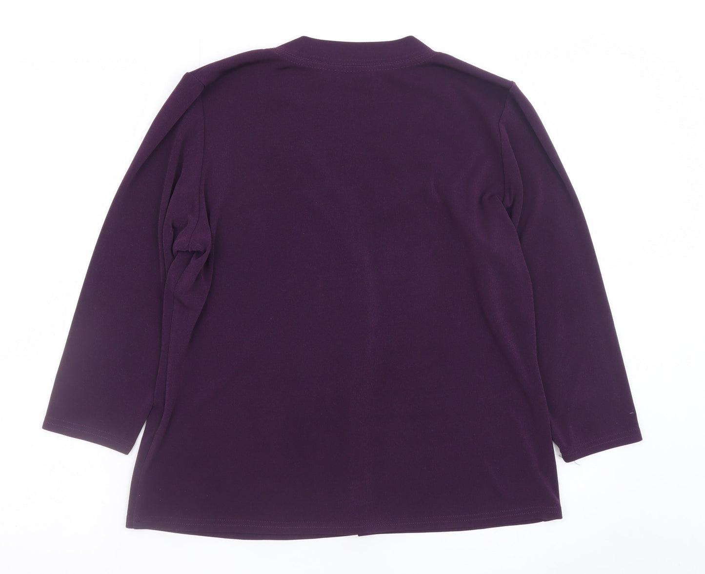 FEMME Women’s Purple V-Neck Studded Blouse Size 18