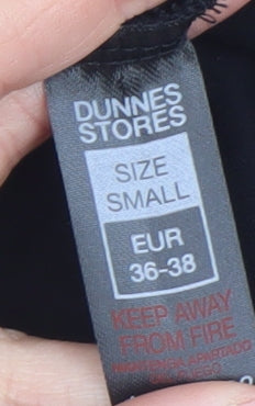 Dunnes Stores Women’s Black Shift Dress Size 10 Long Sleeve Lace Neck