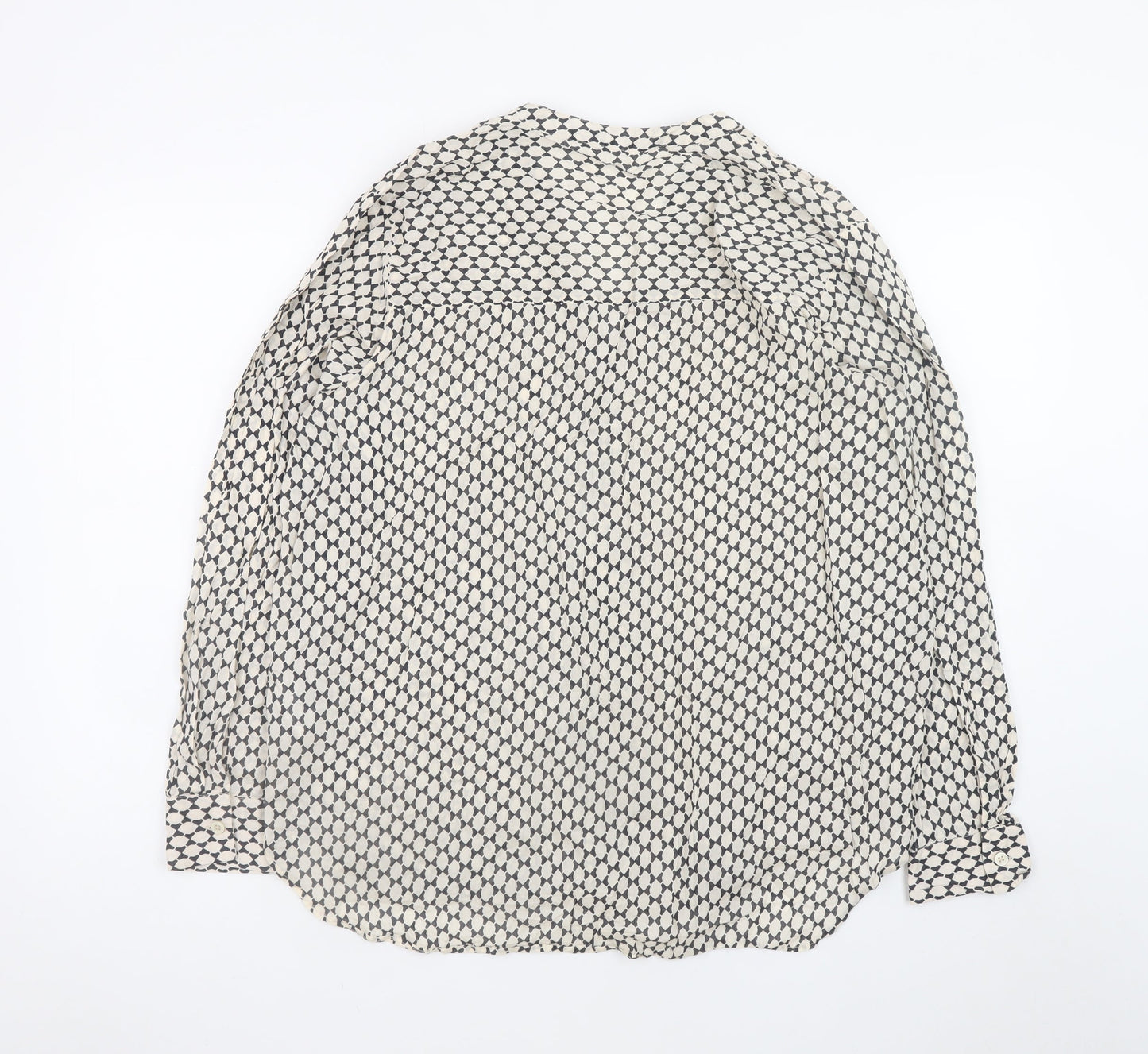 Primark Women Black Geometric Chiffon Blouse Size L
