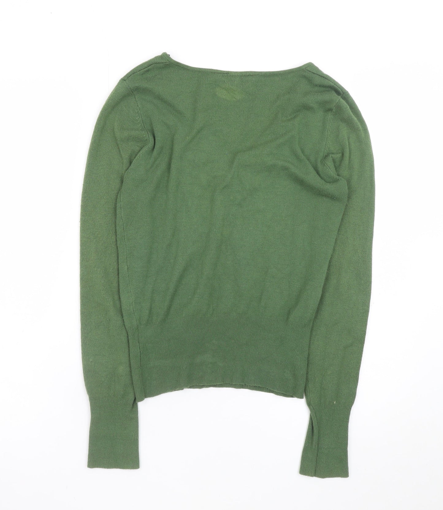 Dorothy Perkins Women’s Green V-Neck Long Sleeve Knit Jumper Size 12