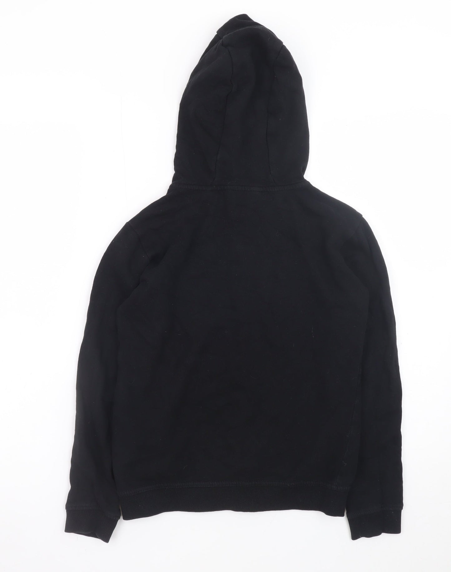 Pep&Co Boys Black Full Zip Hoodie 10-11 Years Cotton Casual Sweatshirt