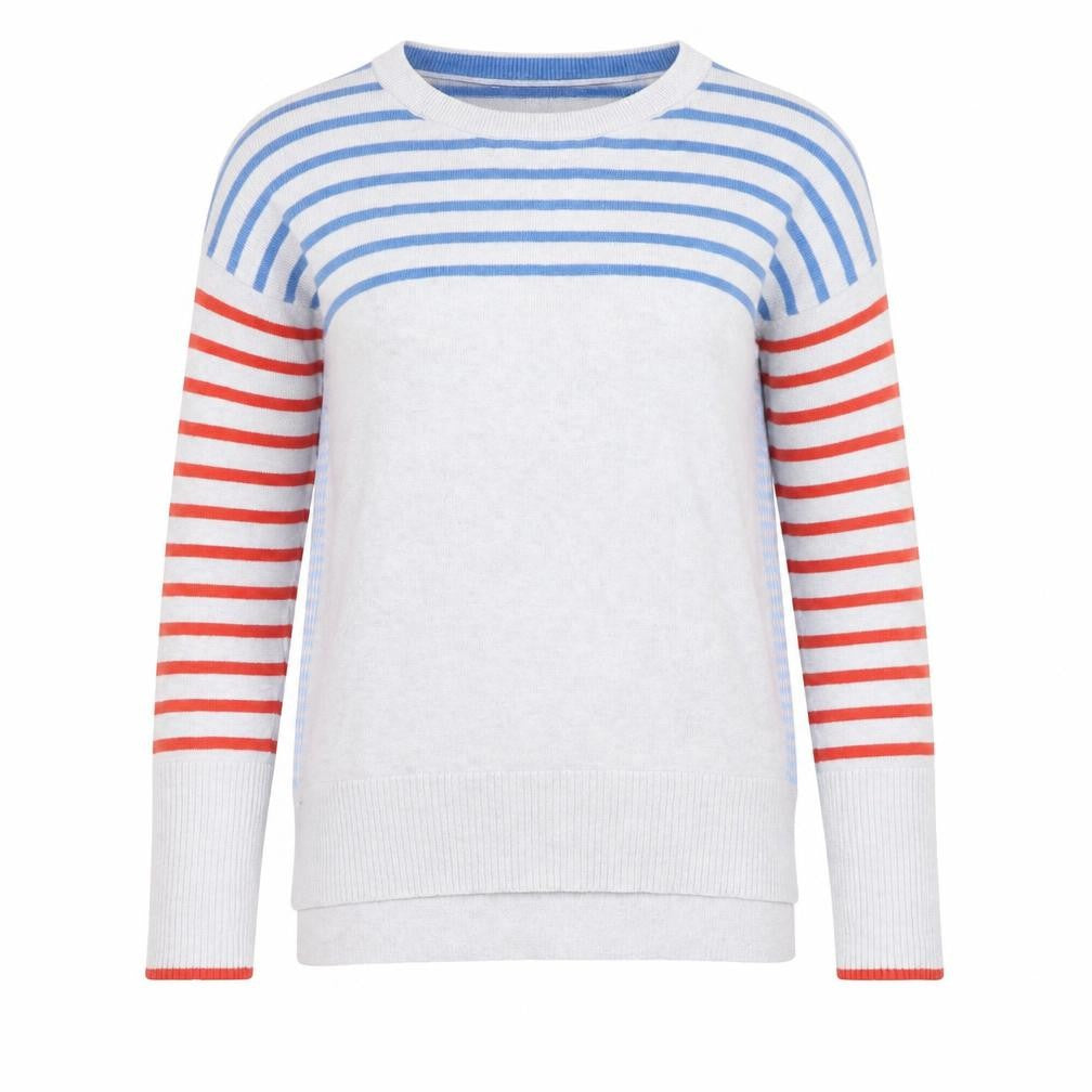 White Stuff Women's Multicoloured Striped Cotton Jumper Size 8