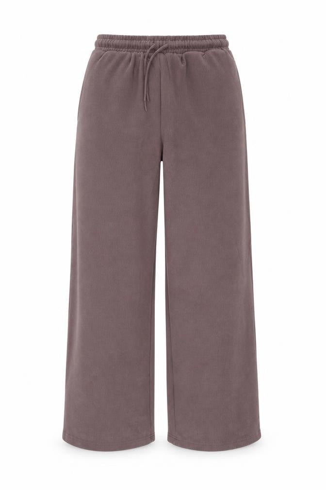 Dunnes Womens Brown XS Wide-Leg Sweatpants Relaxed Fit