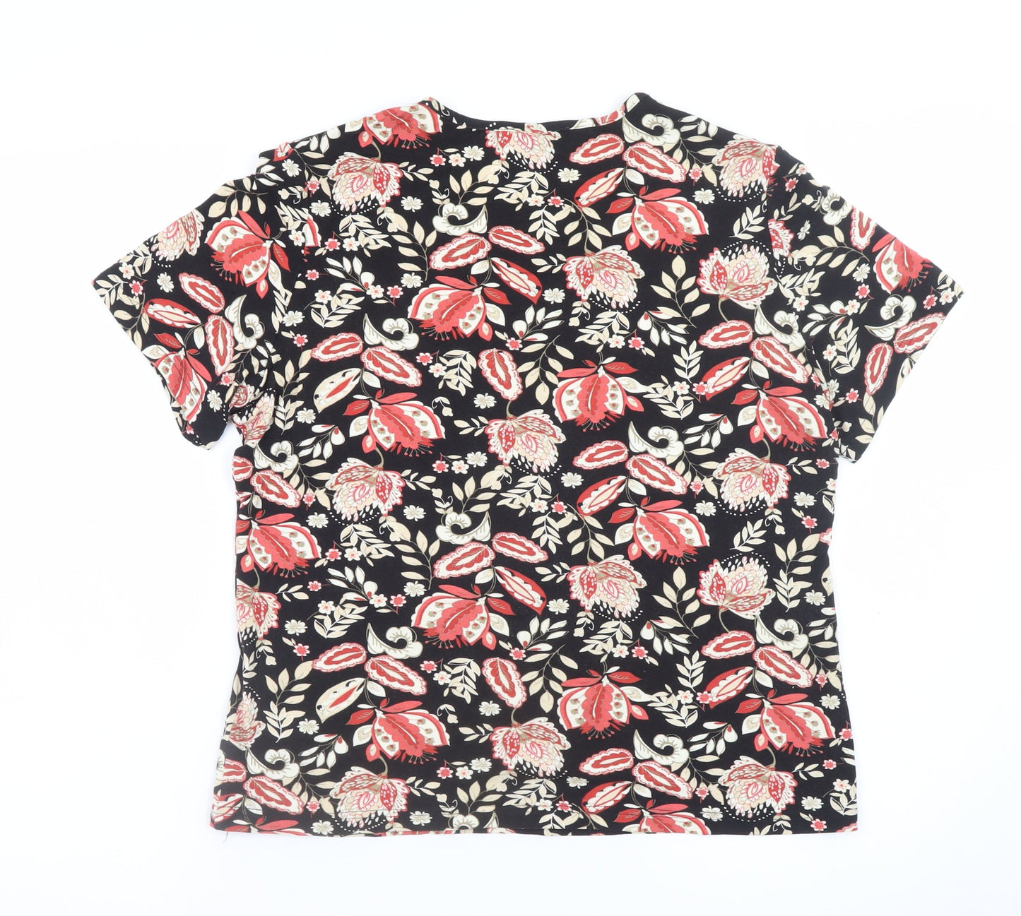 Eastex Women's Multicoloured Floral Jersey T-Shirt Size 12
