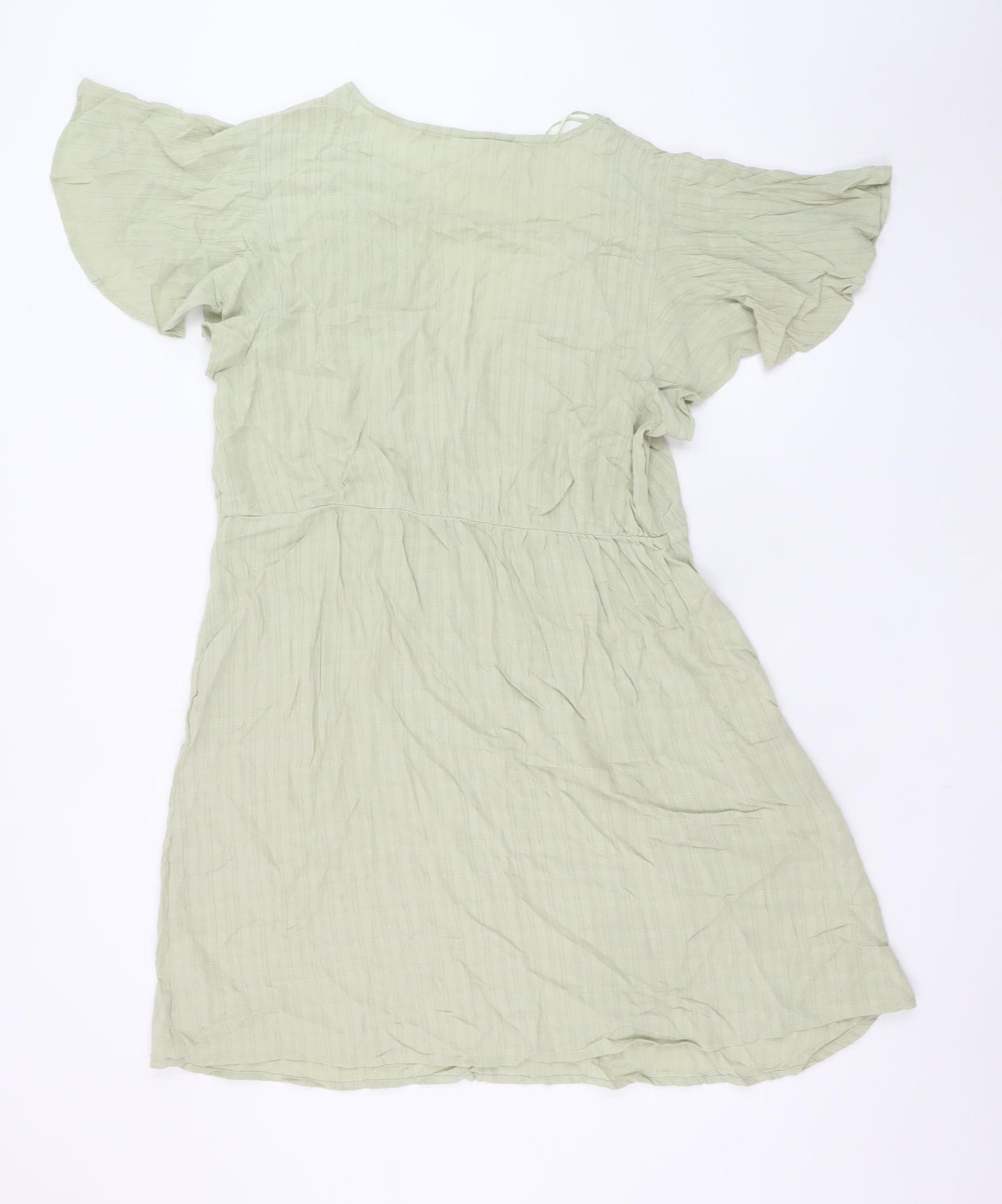Primark Women Green A-Line Cotton Knee Length Summer Dress Size 16