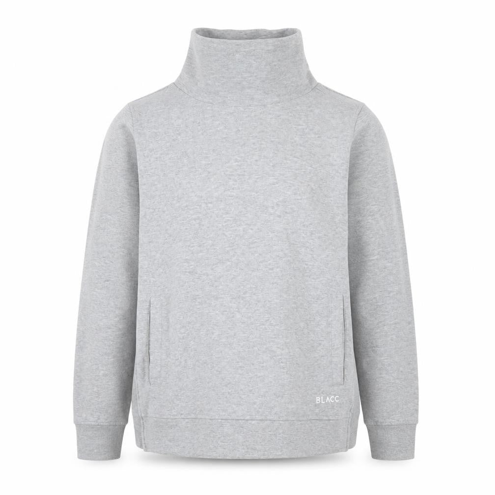 BLACC Men's Grey High Neck Pullover Sweatshirt Medium