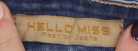 Hello Miss Women’s Blue Distressed Skinny Denim Jeans Size 8