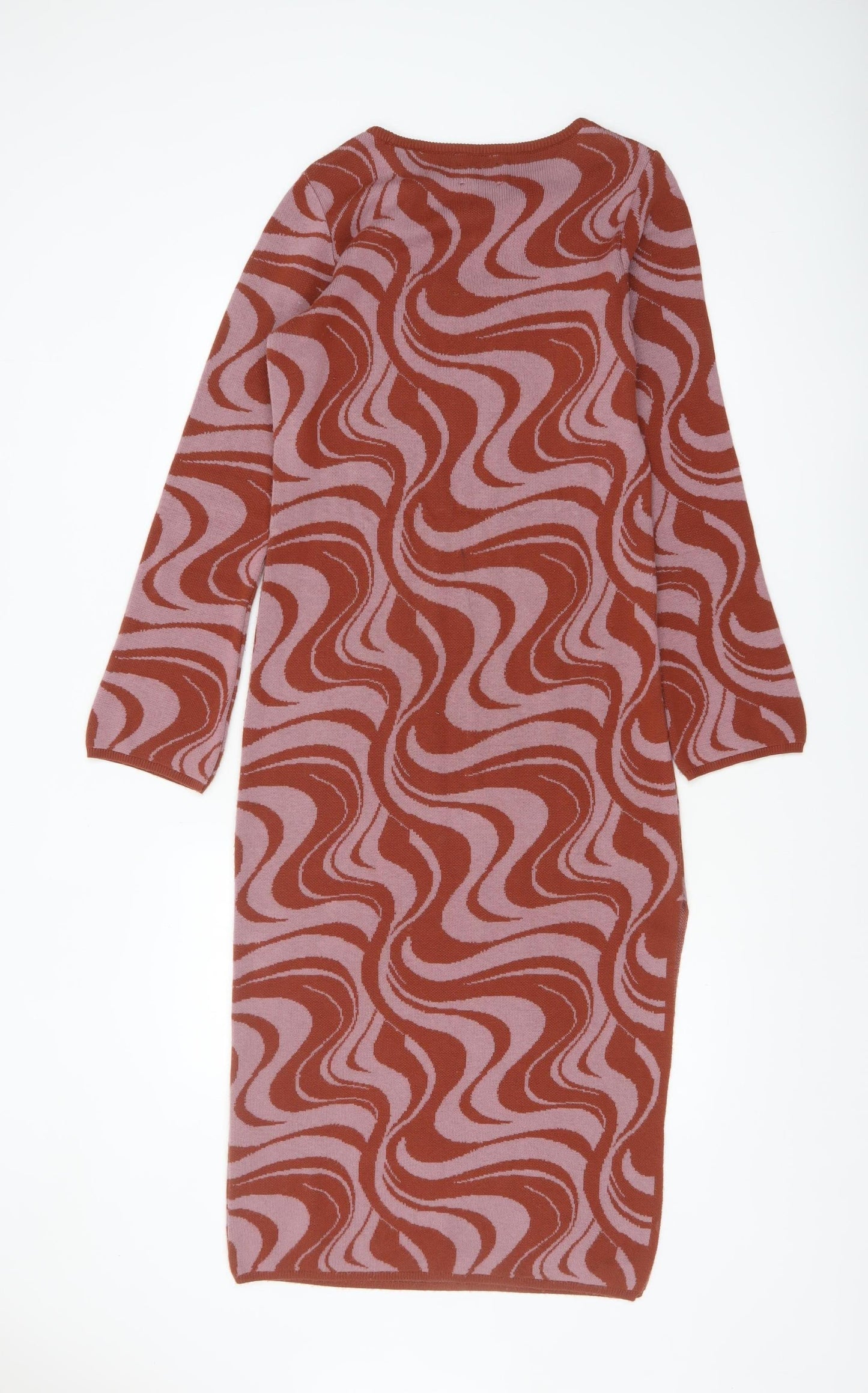 Capri Women’s Multicoloured Midi Bodycon Knit Dress Size M
