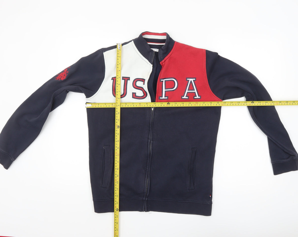 U.S. Polo Assn. Boys Navy Blue Colourblock Track Jacket 14-15 Years