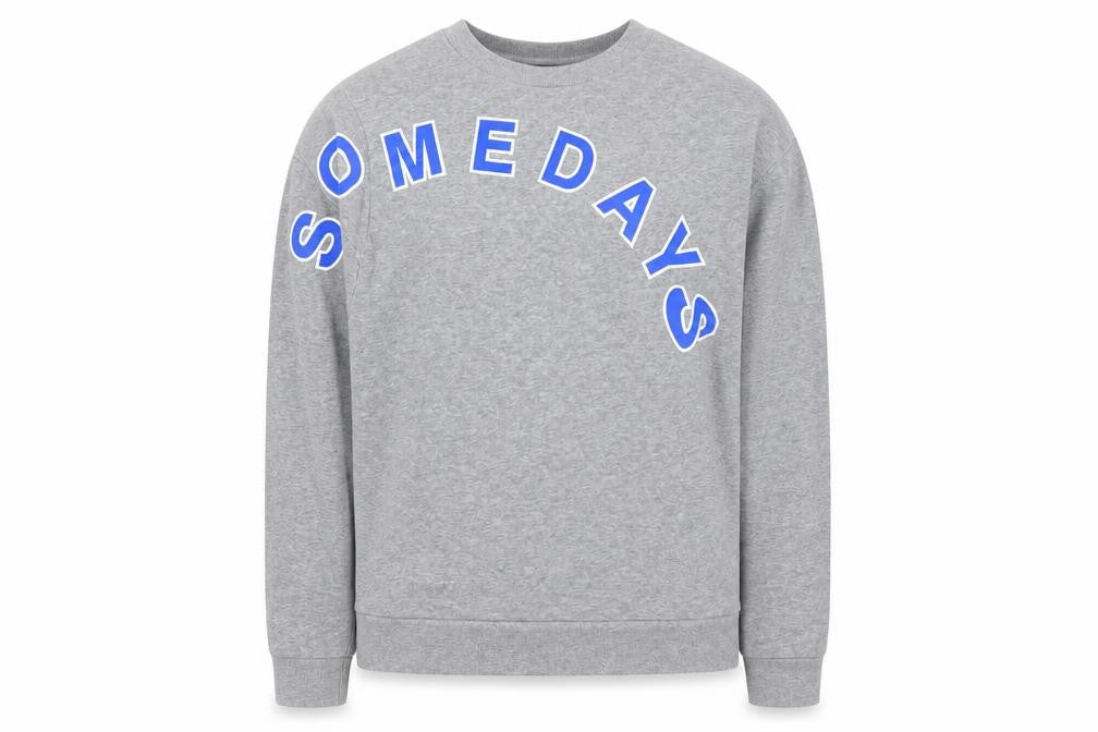 Collusion Men’s Grey 'Somedays' Graphic Pullover Sweatshirt XS