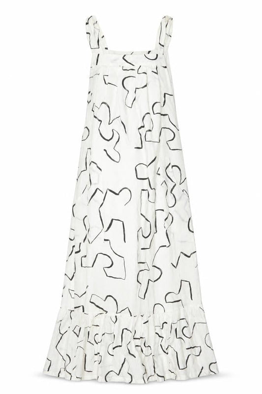 ASOS Women’s White Geometric Midi Slip Dress Size 6