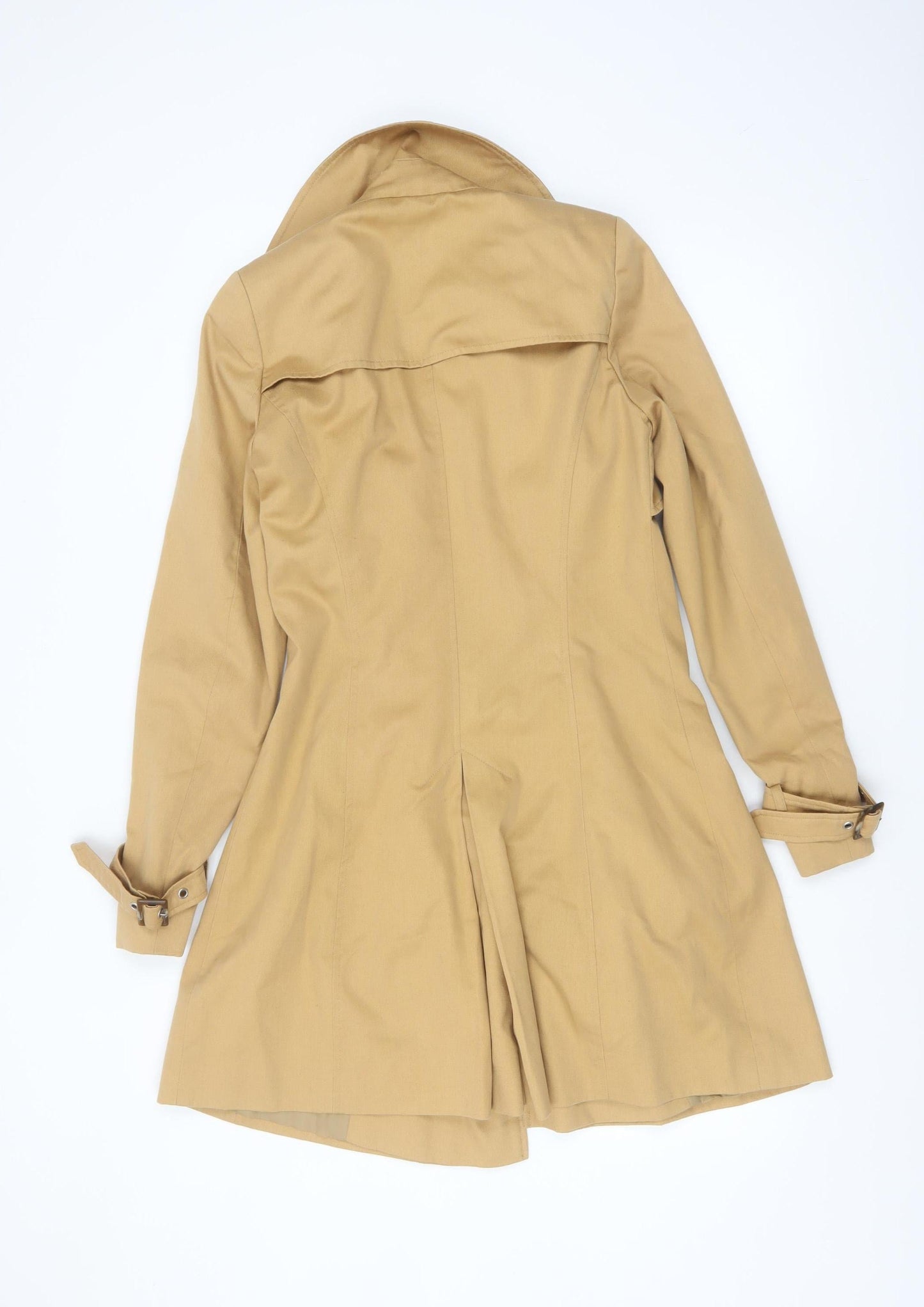 ASOS Women's Beige Trench Coat Size 4 Belted Classic Mid-Length
