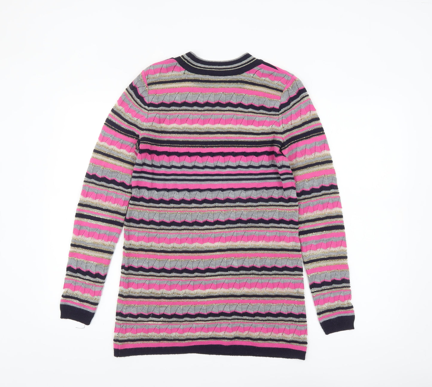 ASOS Women’s Multicoloured Stripe Long Sleeve Crew Neck Knit Jumper Size 8