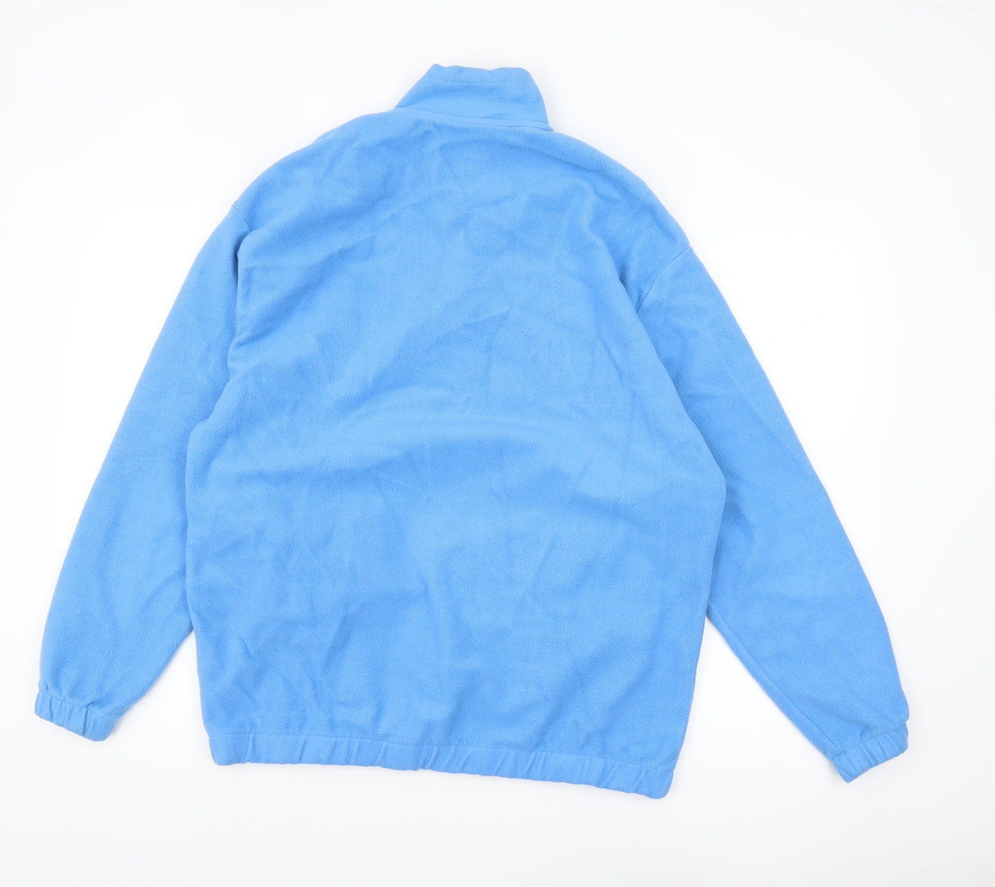 ASOS DESIGN Men's Blue Fleece 1/4 Zip Sweatshirt Size L Regular Fit