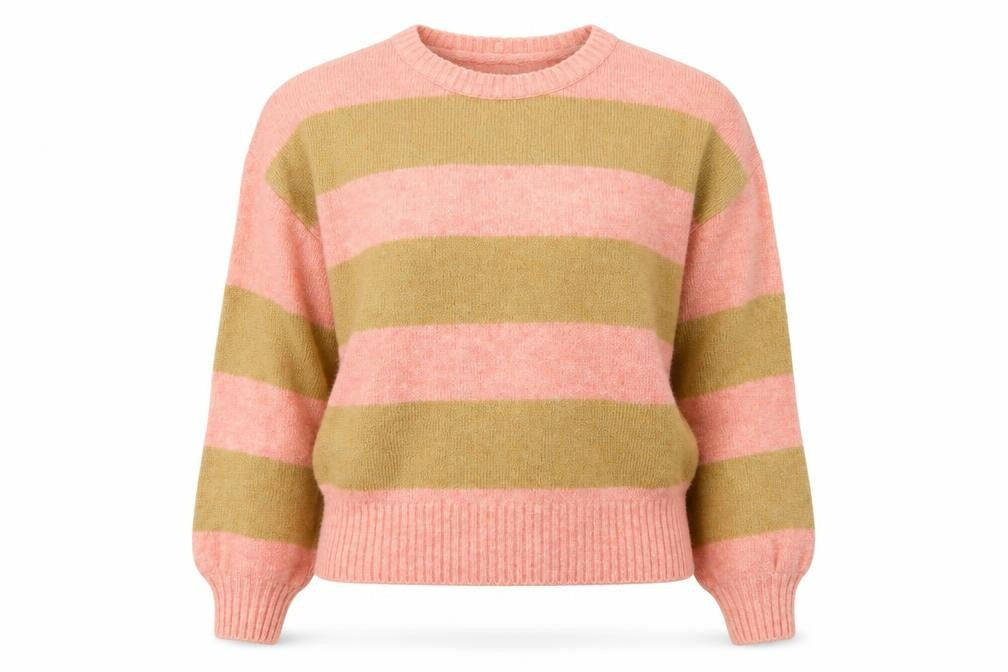 ASOS Women’s Multicoloured Striped Knit Crew Neck Pullover Jumper Size 4